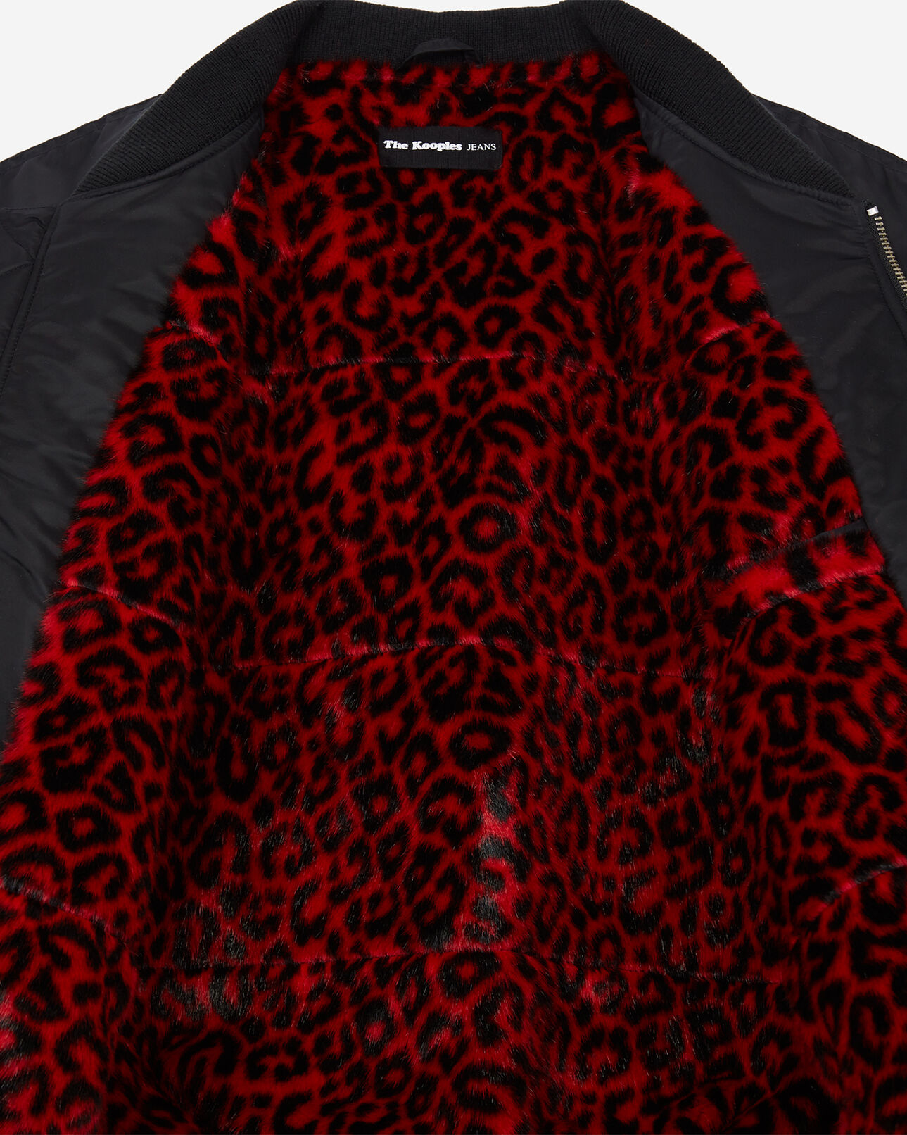 The Kooples FEMME BLACK blouson bombers noir broderie badge fleur de lys