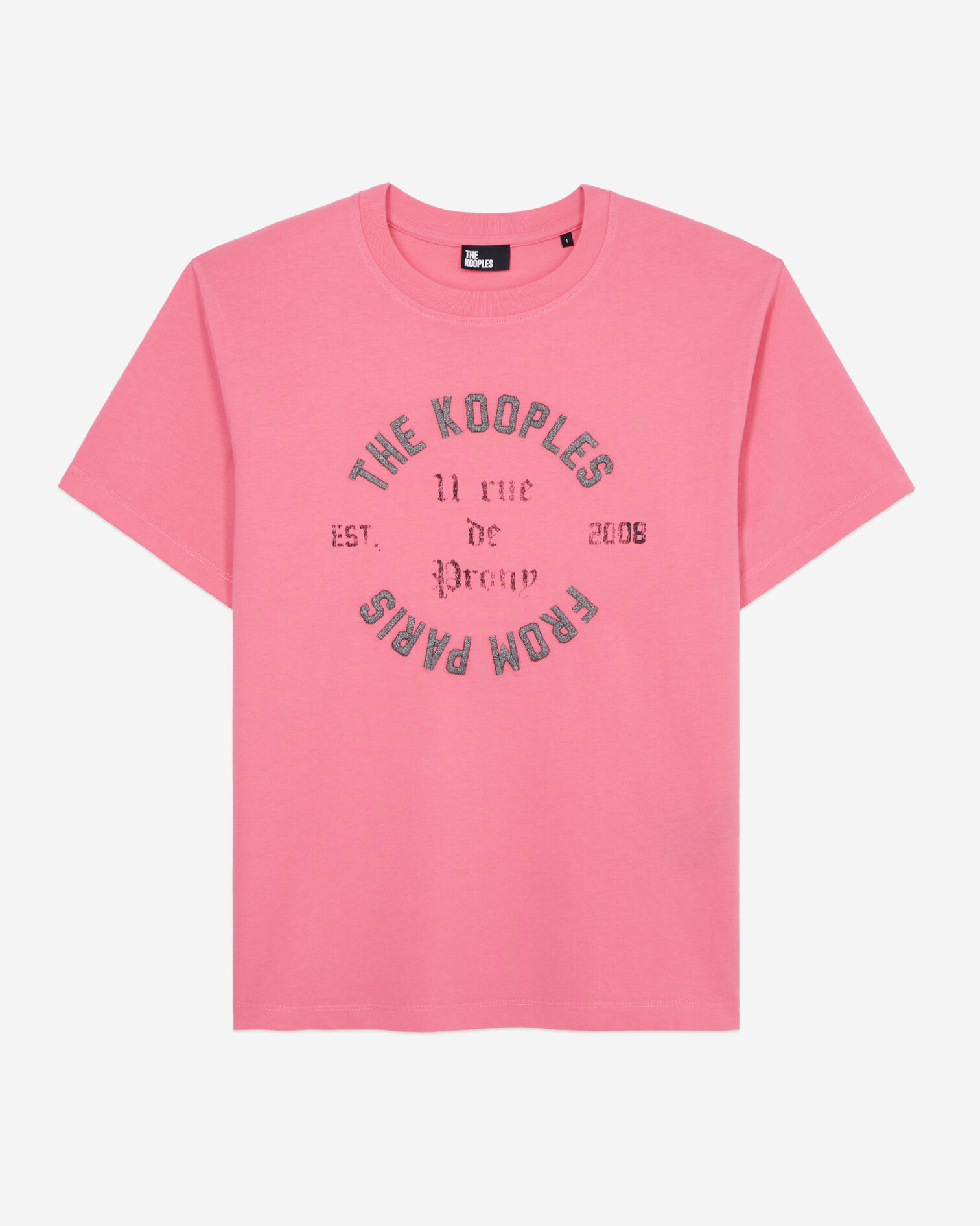T-shirt Femme rose avec sérigraphie 11 Rue de Prony, OLD PINK, hi-res image number null