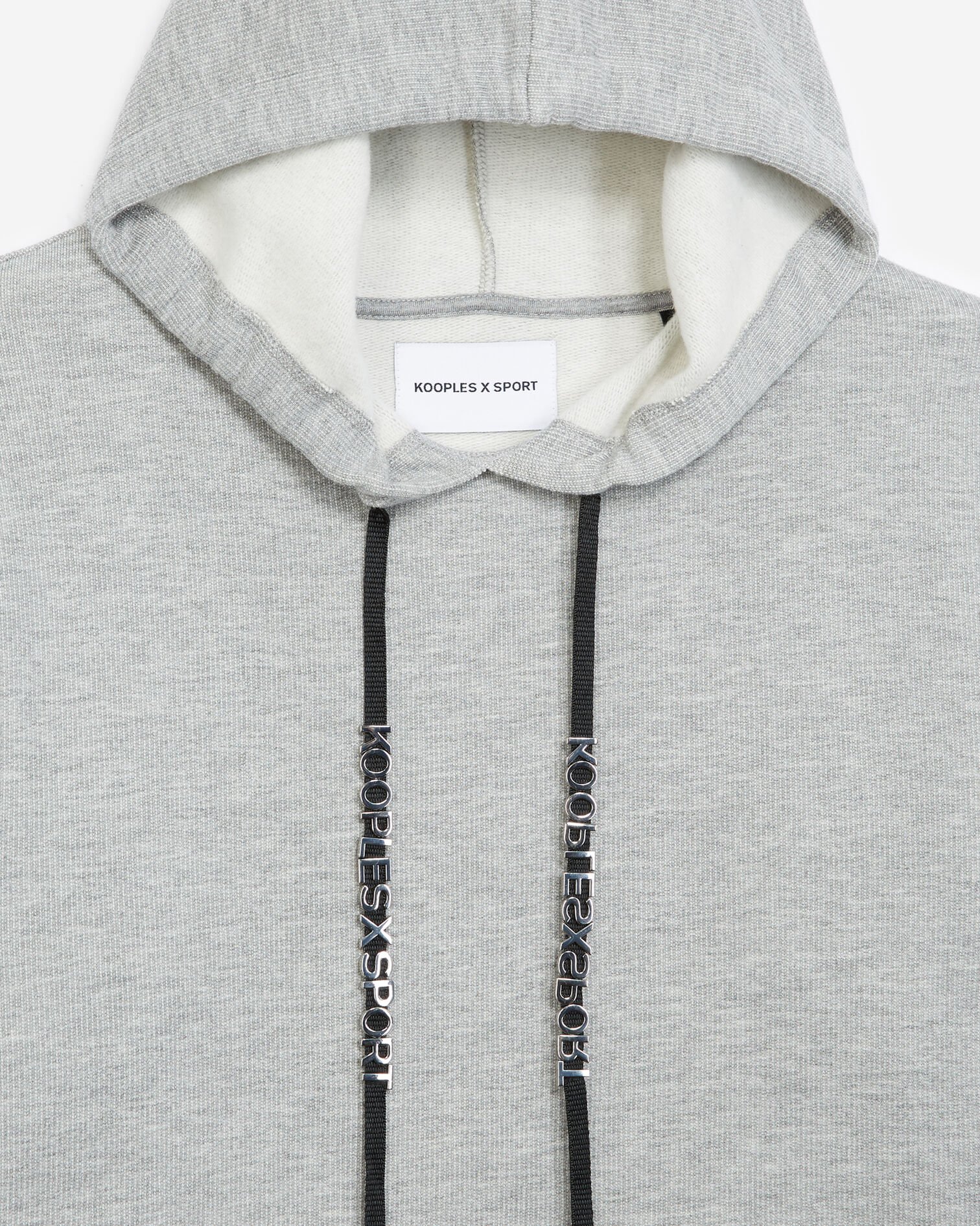 Sweat gris à capuche et cordon imprimé, LIGHT GREY MELANGE, hi-res image number null