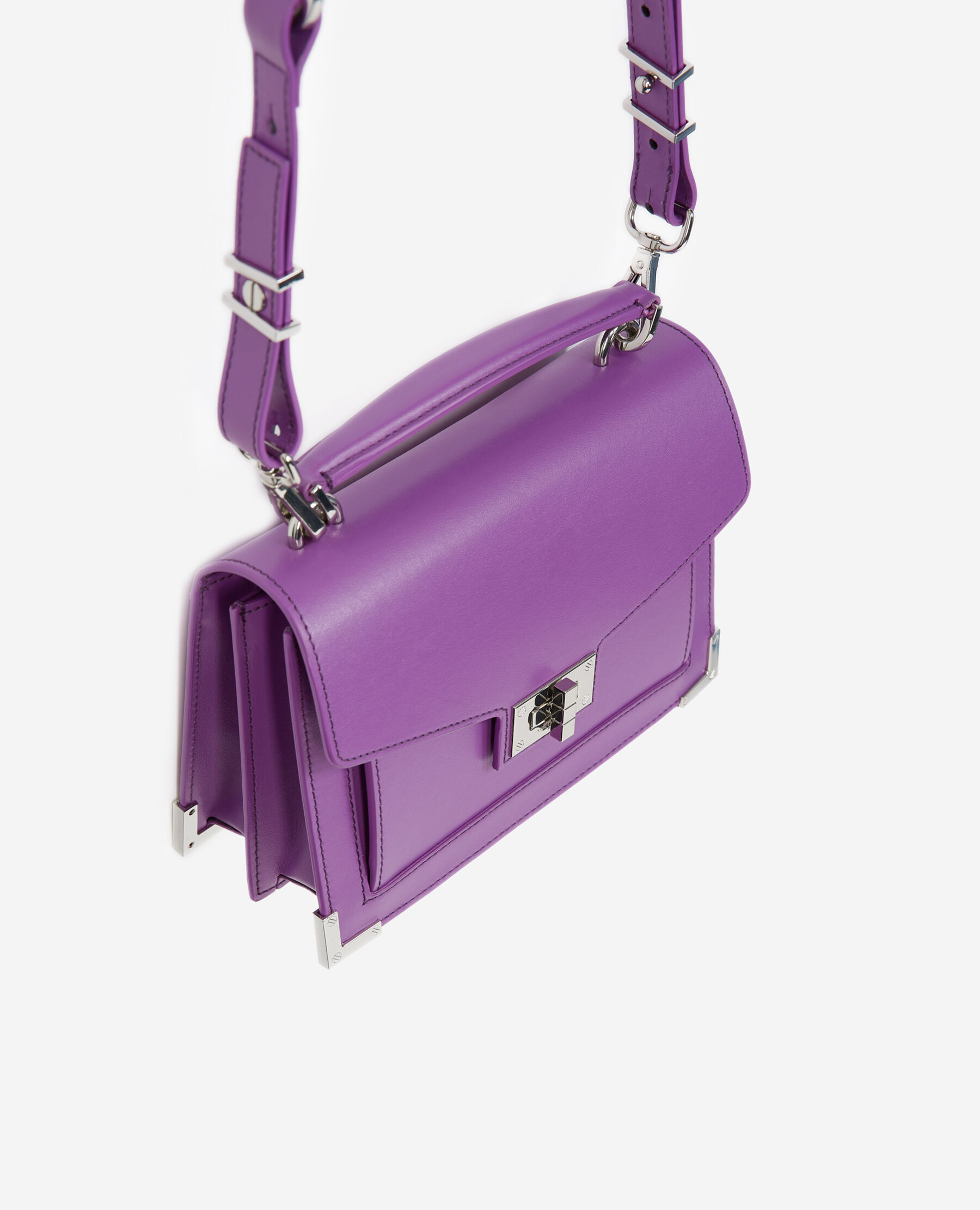 Purple leather satchel hot sale