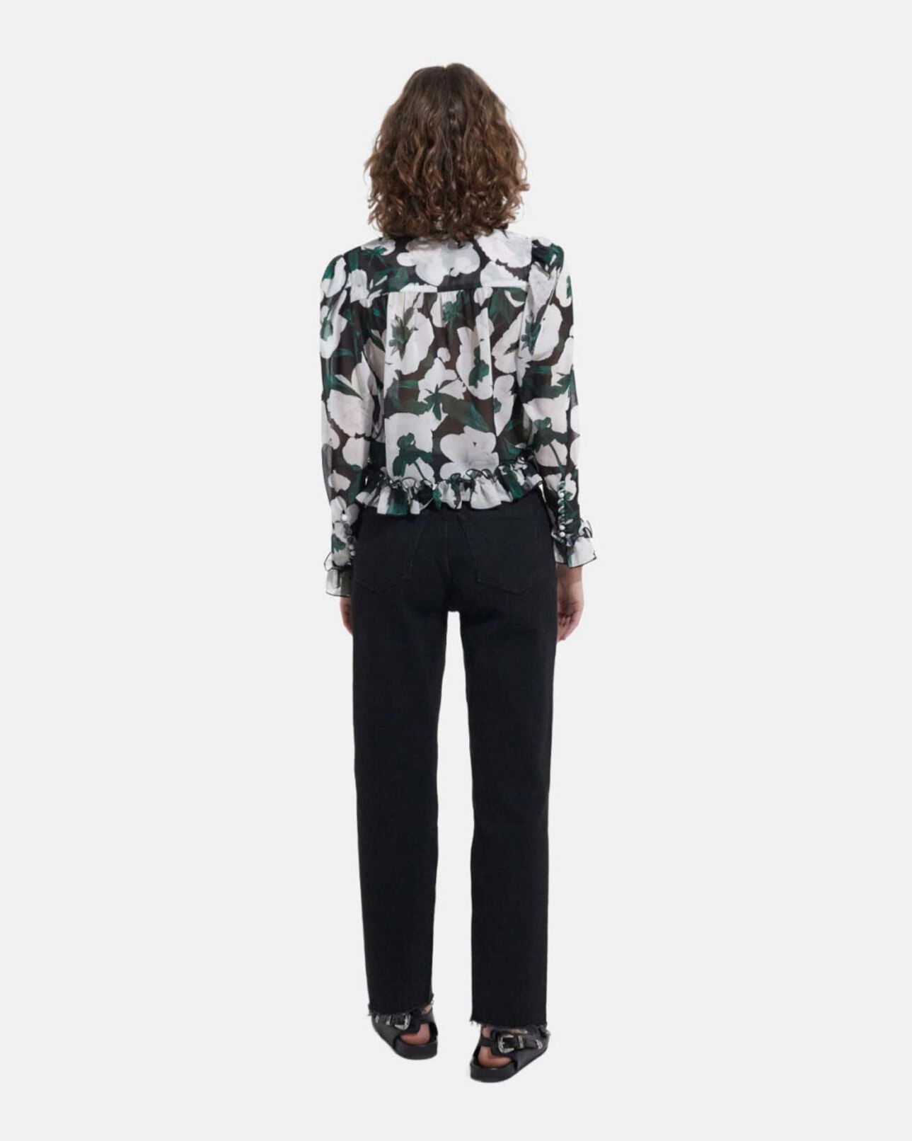 The Kooples WOMEN ECRU printed blouse
