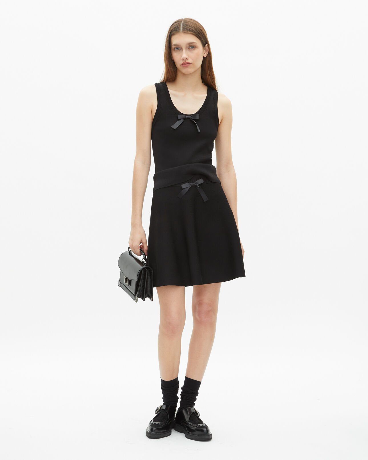 The Kooples FEMME BLACK top en maille noir