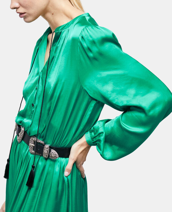 long green dress