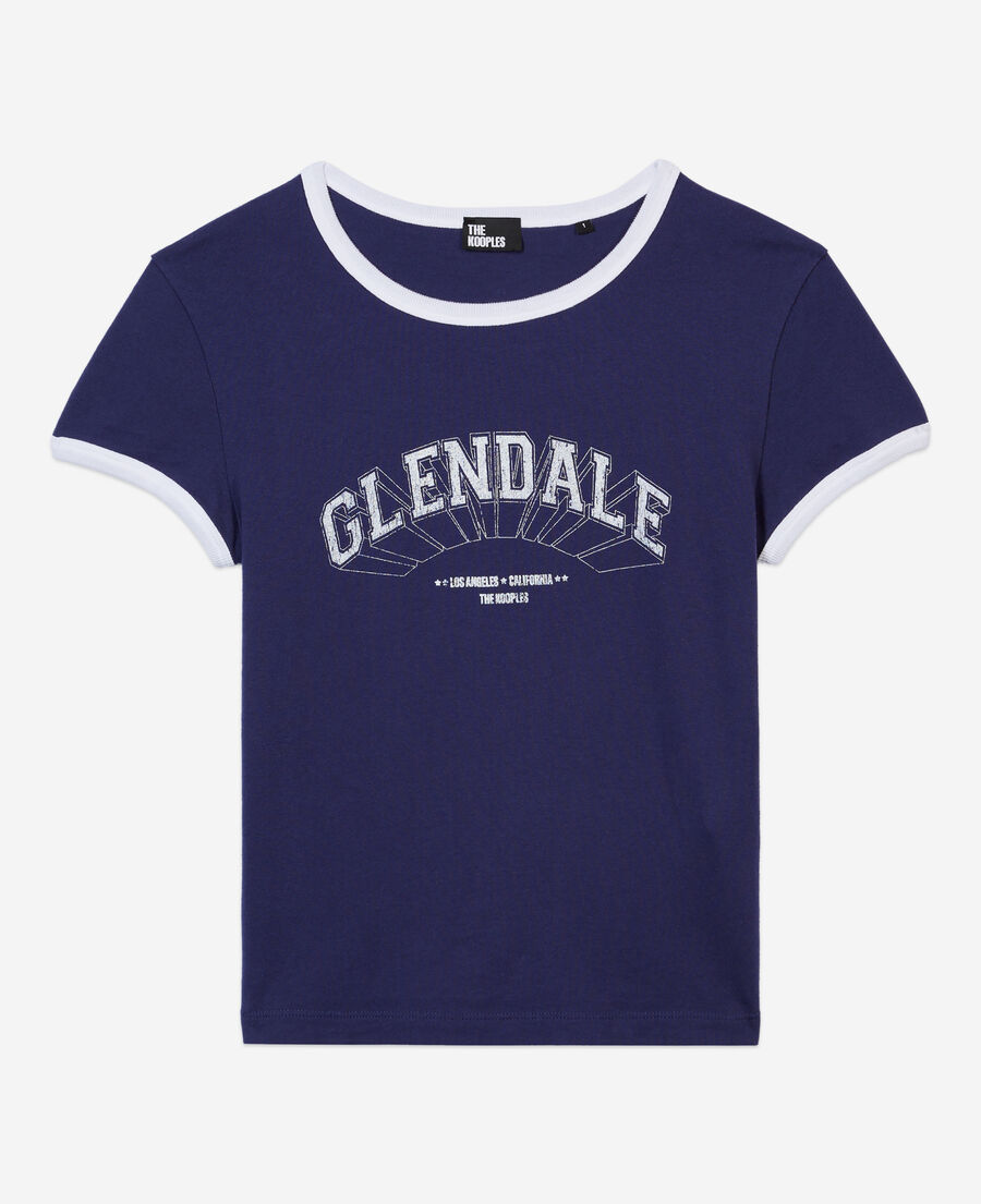 navy blue t-shirt with glendale serigraphy