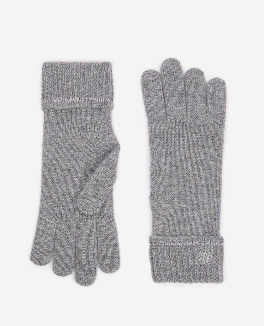 The Kooples M MIDDLE GREY MEL grey cashmere gloves