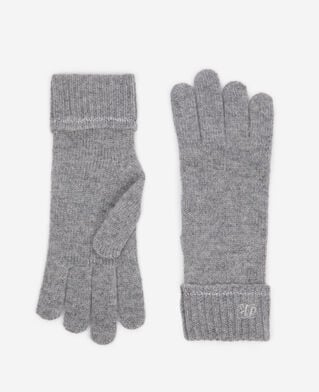 The Kooples M MIDDLE GREY MEL grey cashmere gloves