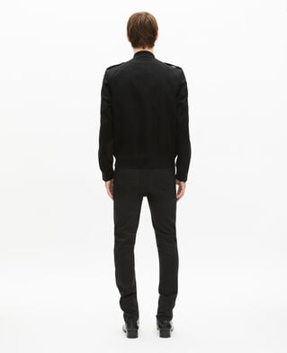 The Kooples H BLACK black cotton teddy jacket