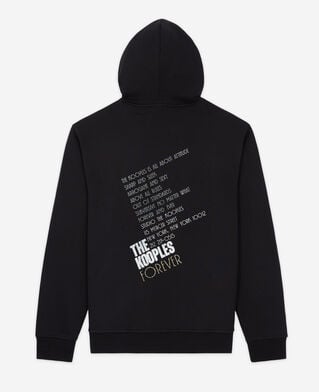 The Kooples MEN BLACK-ANTIC GOLD hoodie with a tiger screen print