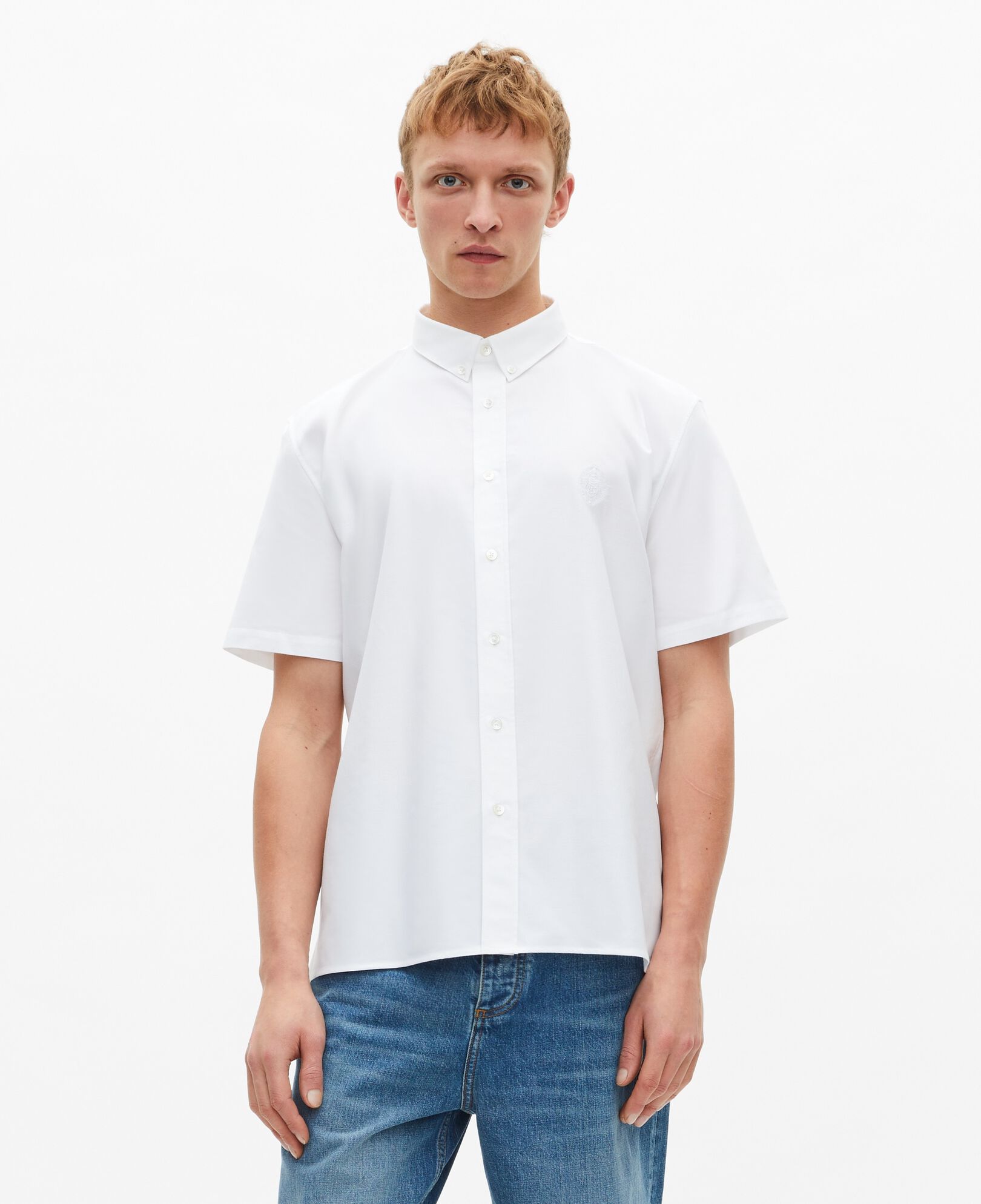 The Kooples MEN WHITE short-sleeved white shirt