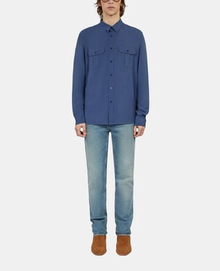 The Kooples MEN MIDDLE NAVY royal blue shirt