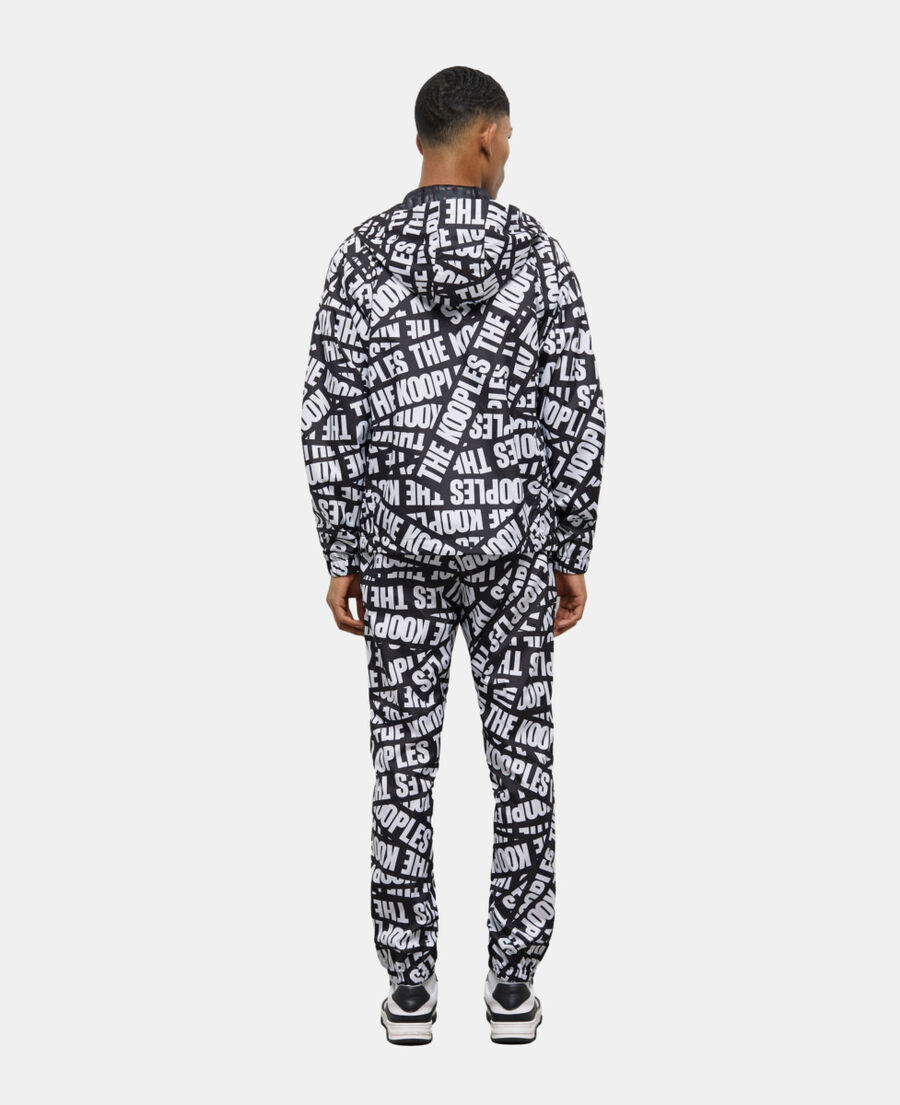 The Kooples HERREN BLACK / WHITE windjacke mit logo-tape