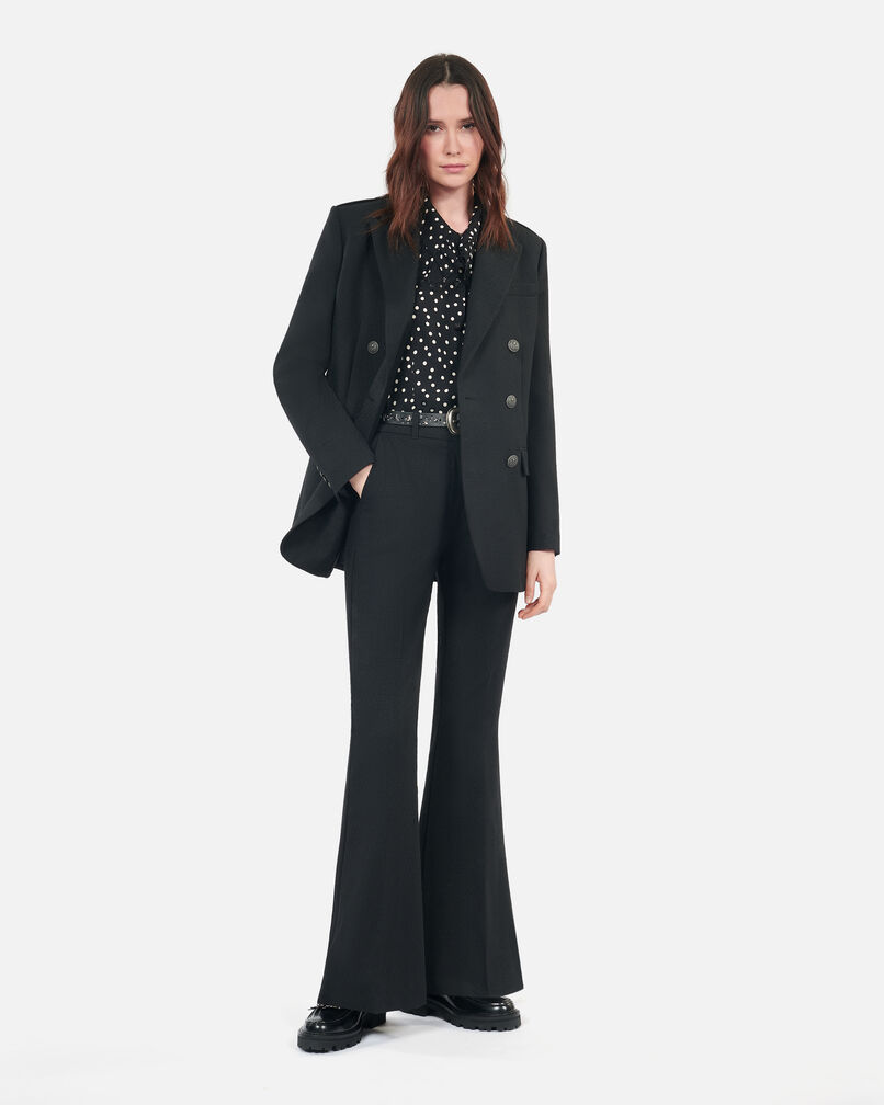 The Kooples F BLACK black wool blend suit trousers