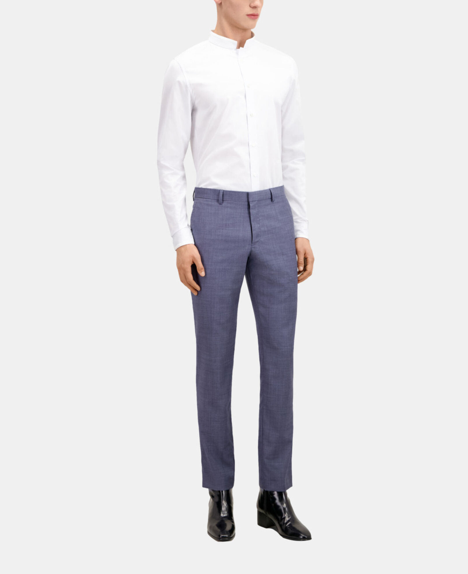 The Kooples HERREN LIGHT BLUE grau-blau karierte anzughose aus wolle