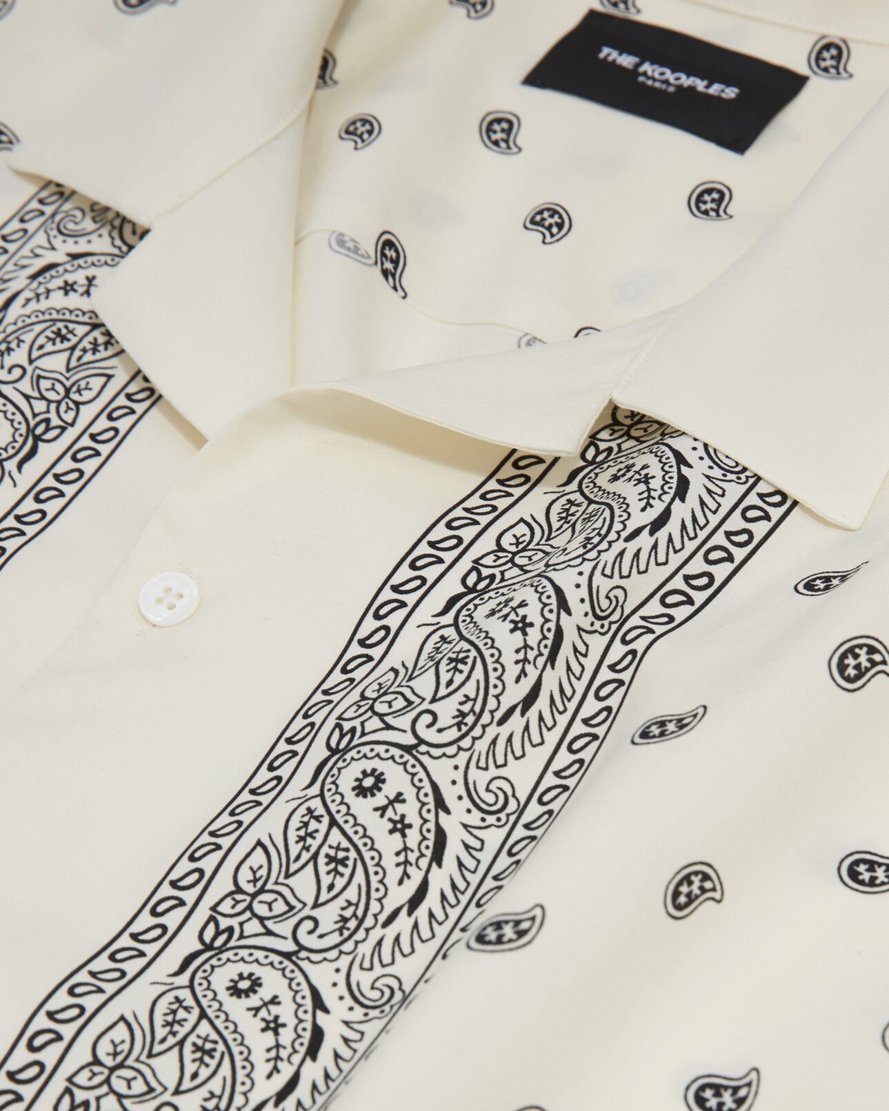 The Kooples MEN WHITE / BLACK shirt with shark collar