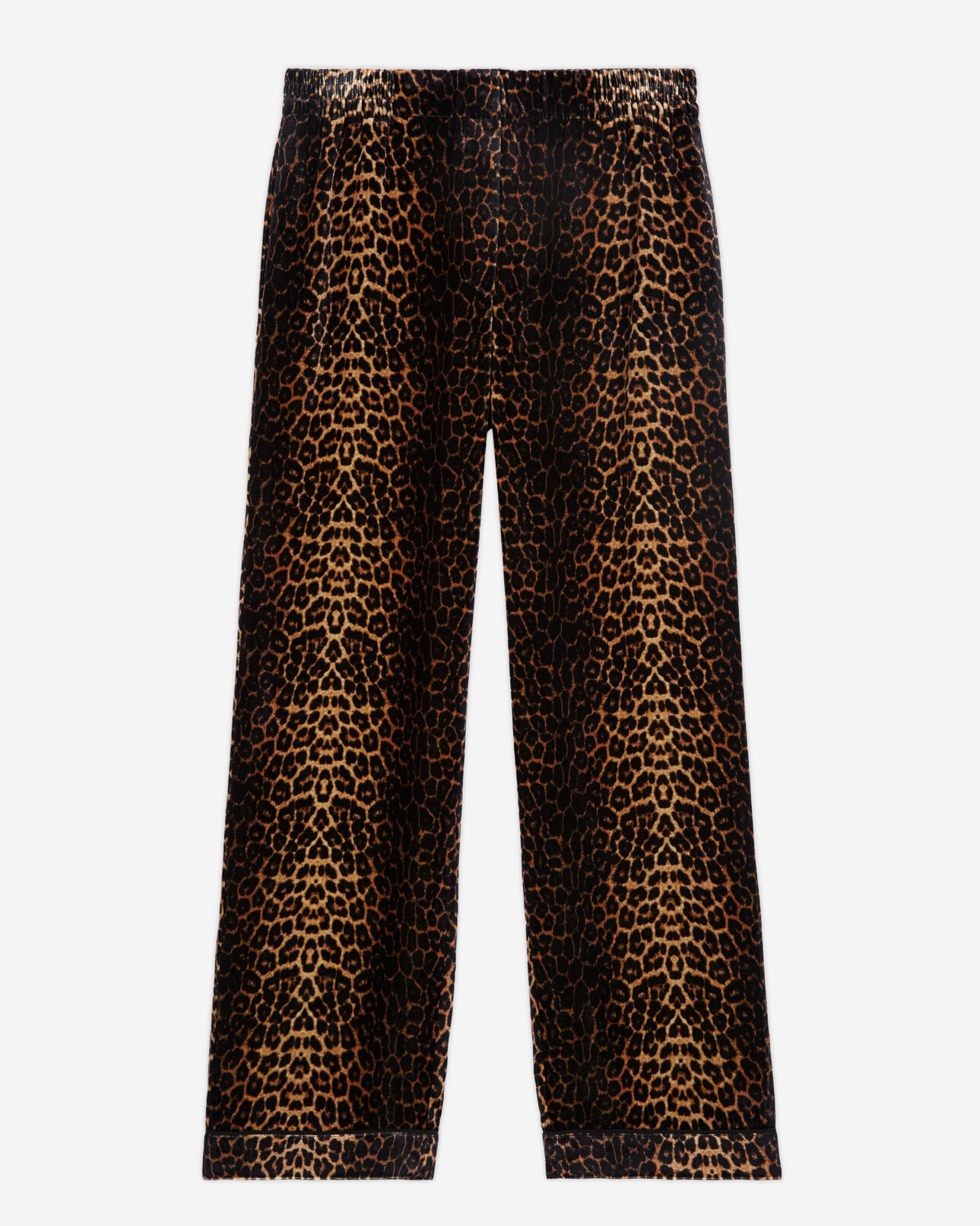 The Kooples WOMEN LEOPARD flowing velvet pants with leopard print