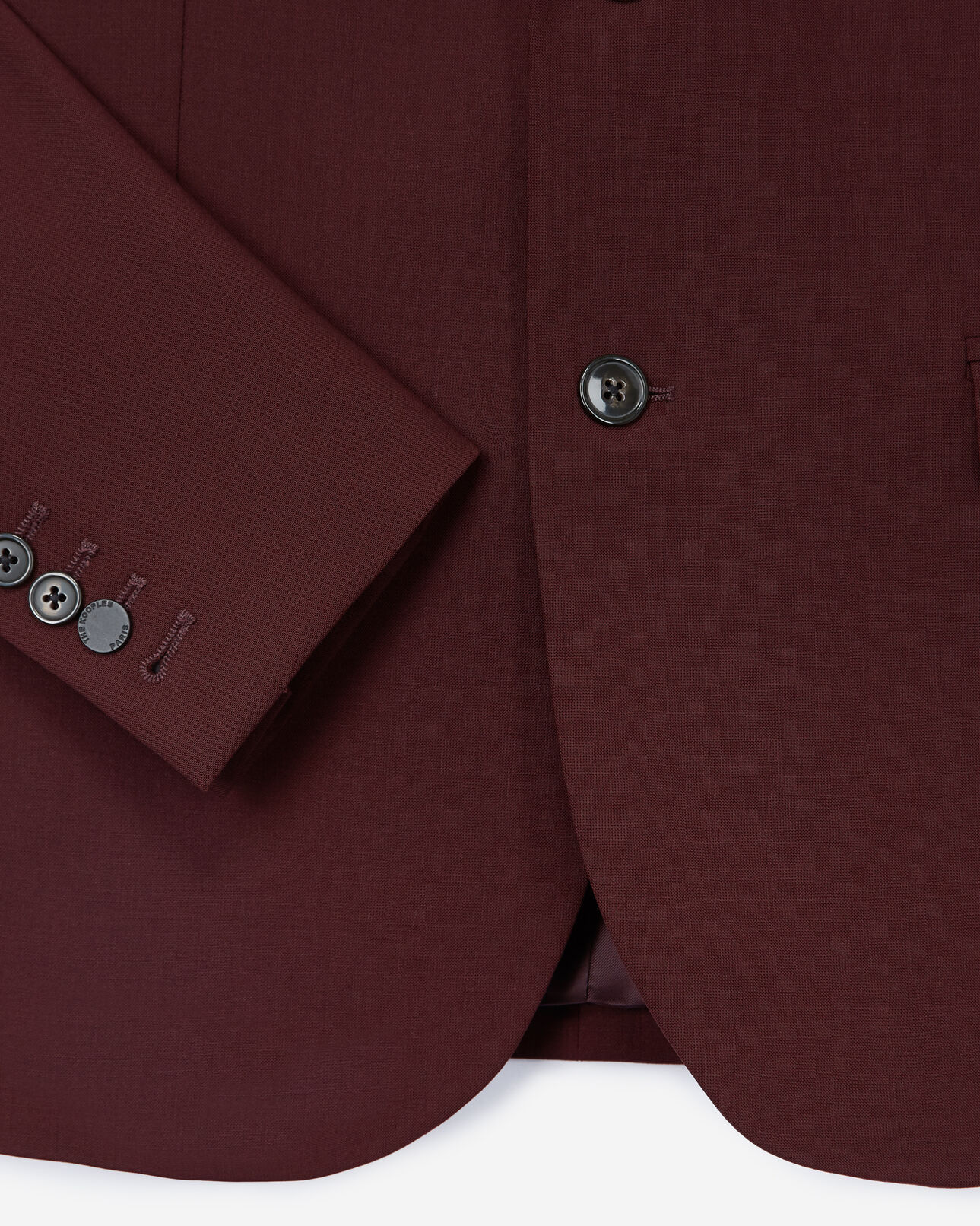 The Kooples MEN BURGUNDY buttoned burgundy formal jacket