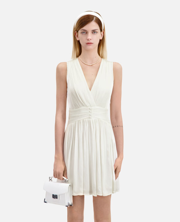 The Kooples FEMME WHITE sac emily new nano en cuir blanc
