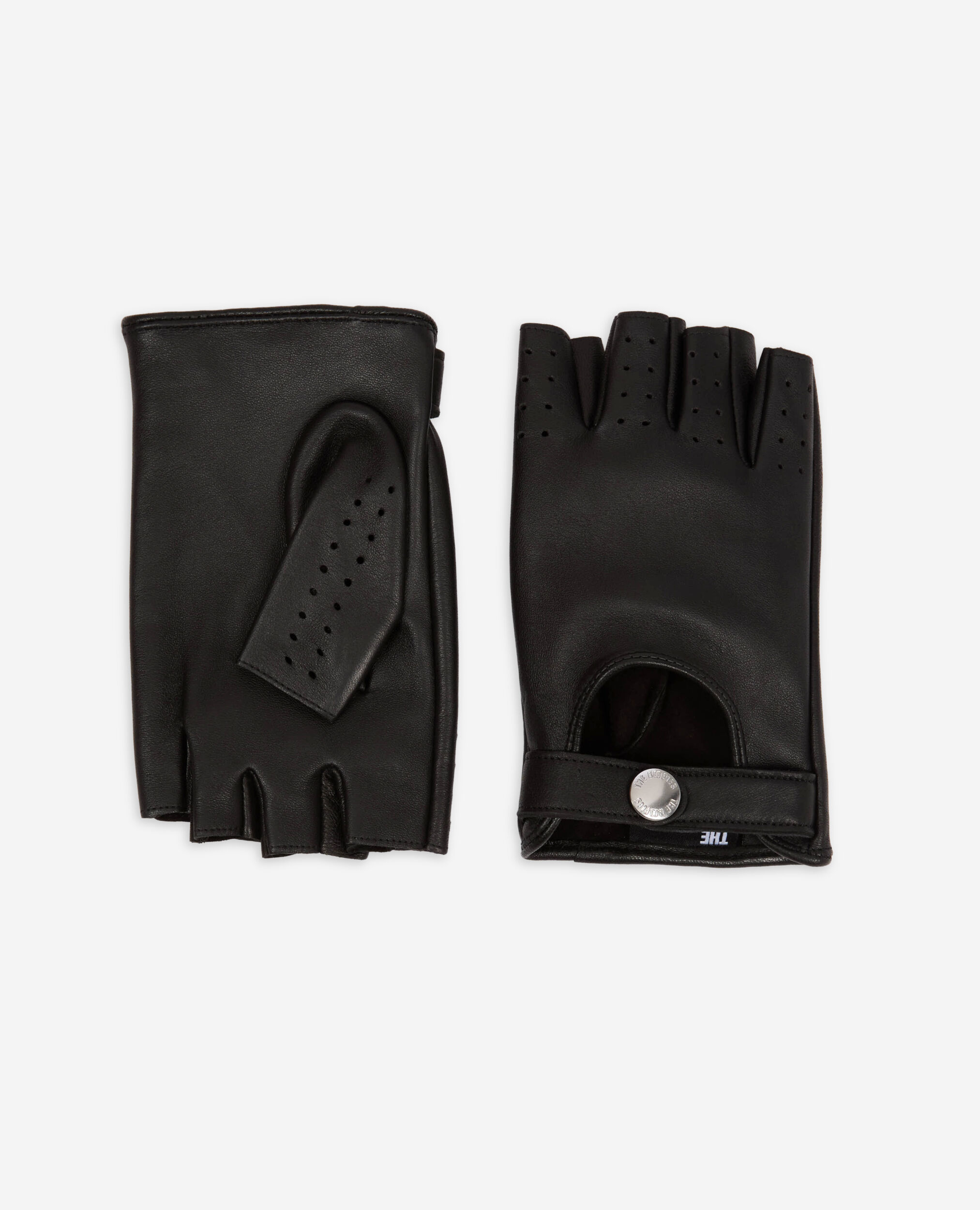Schwarze Fahrerhandschuhe aus Leder The Kooples