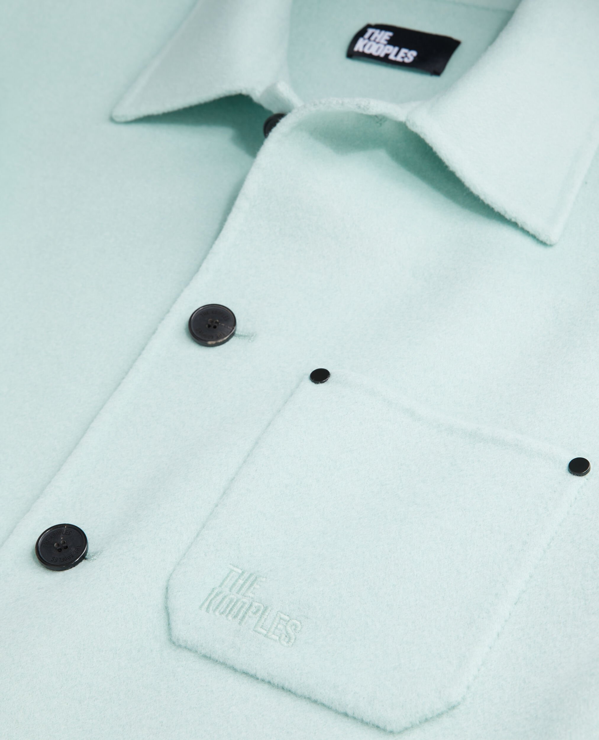 Green wool overshirt style jacket, OCEAN, hi-res image number null