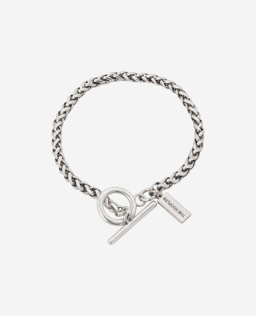 The Kooples HOMME SILVER bracelet medium en cha&icirc;ne argent&eacute;