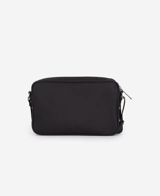 The Kooples HOMME BLACK sac messenger medium en cuir noir