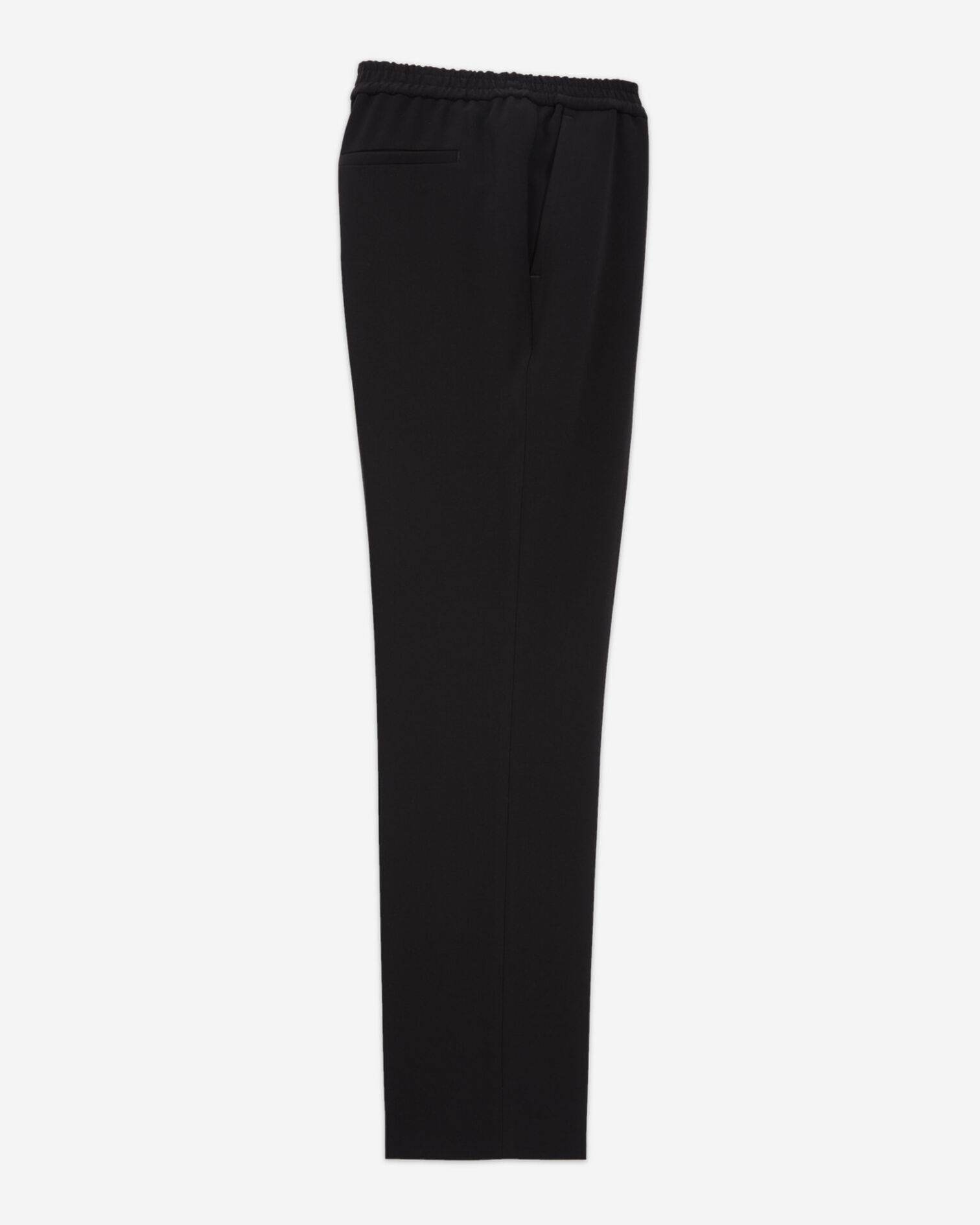 Flowing black pants with elastic waist, BLACK, hi-res image number null