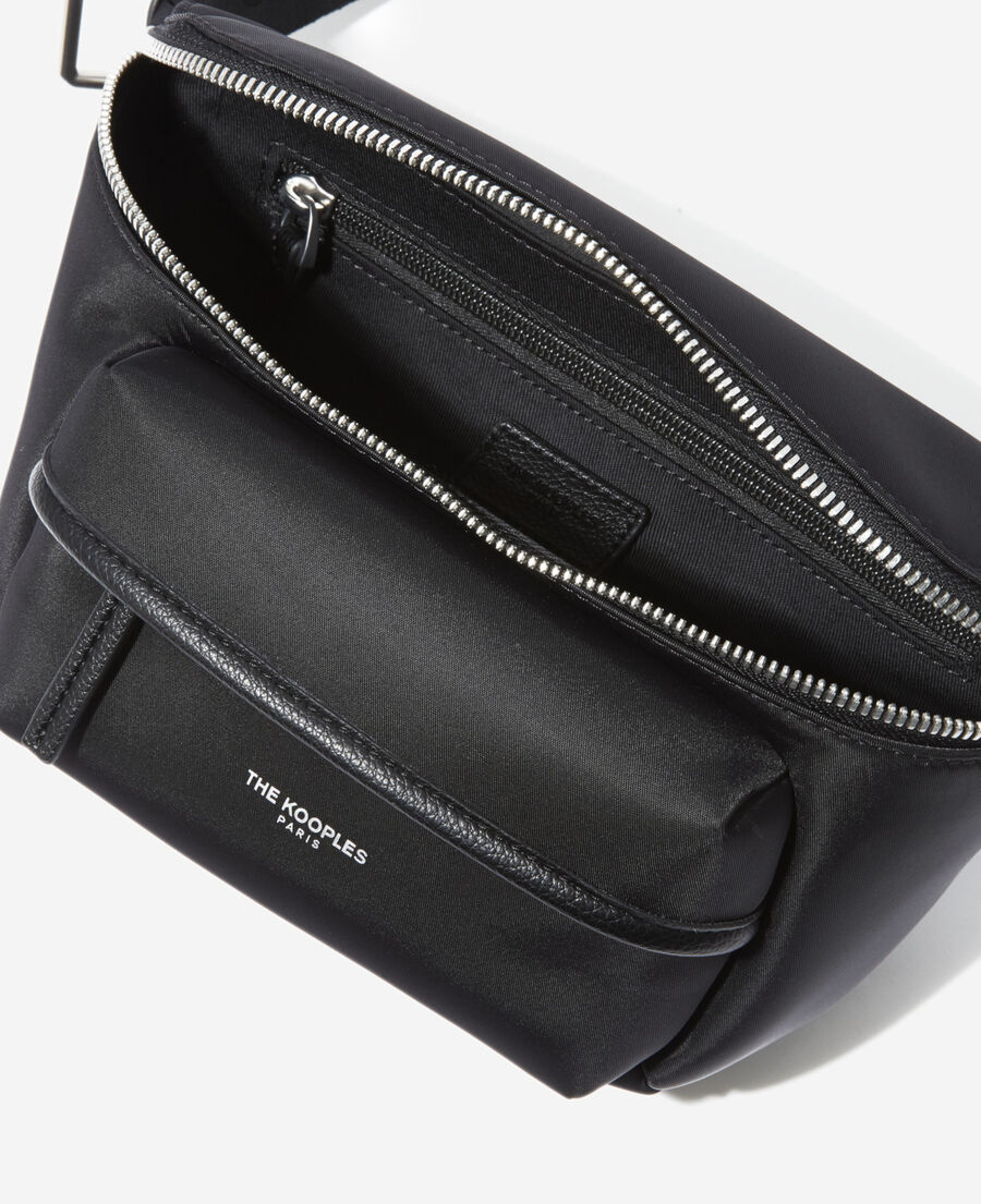 black nylon fanny pack