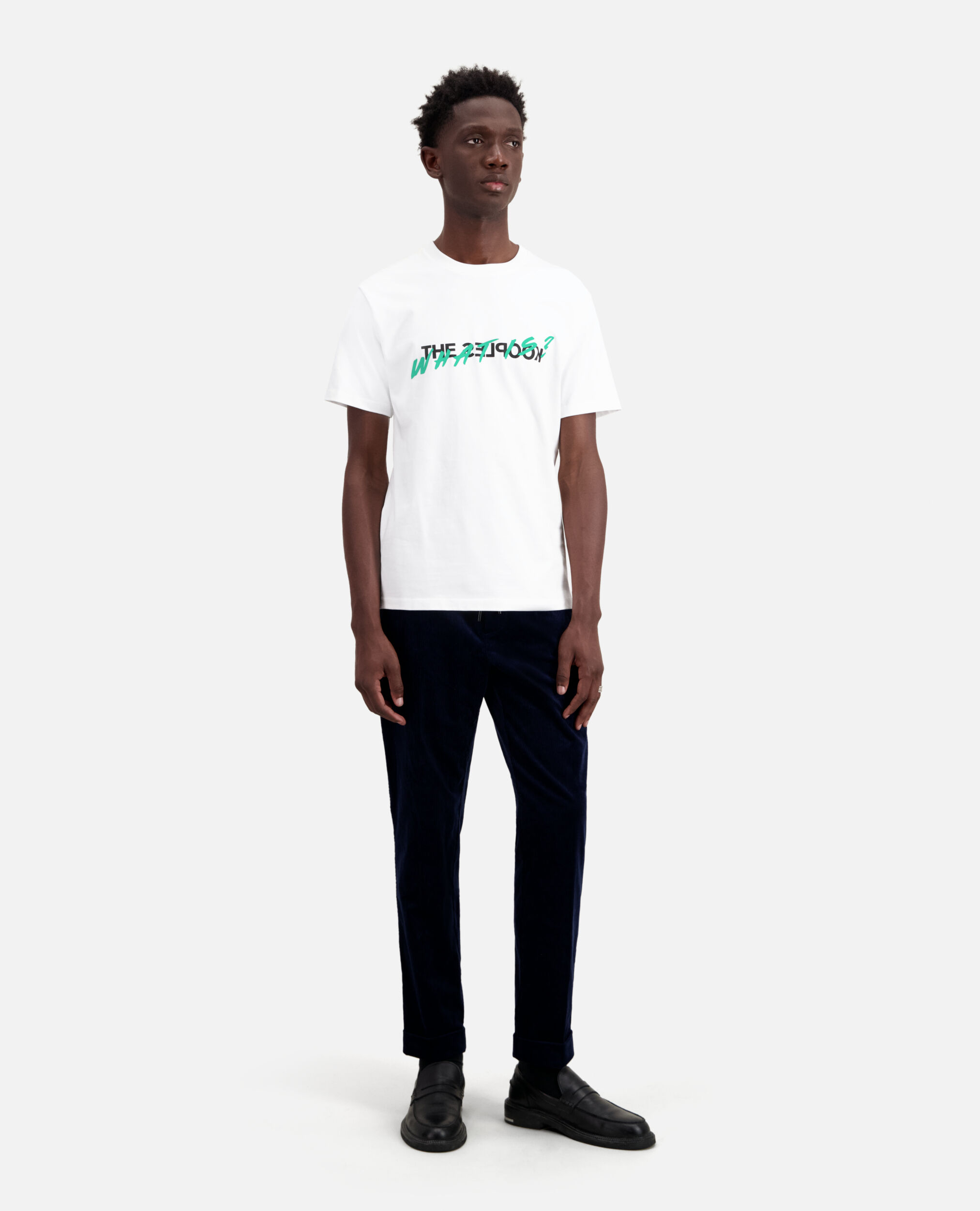 Men's white what is t-shirt, WHITE, hi-res image number null