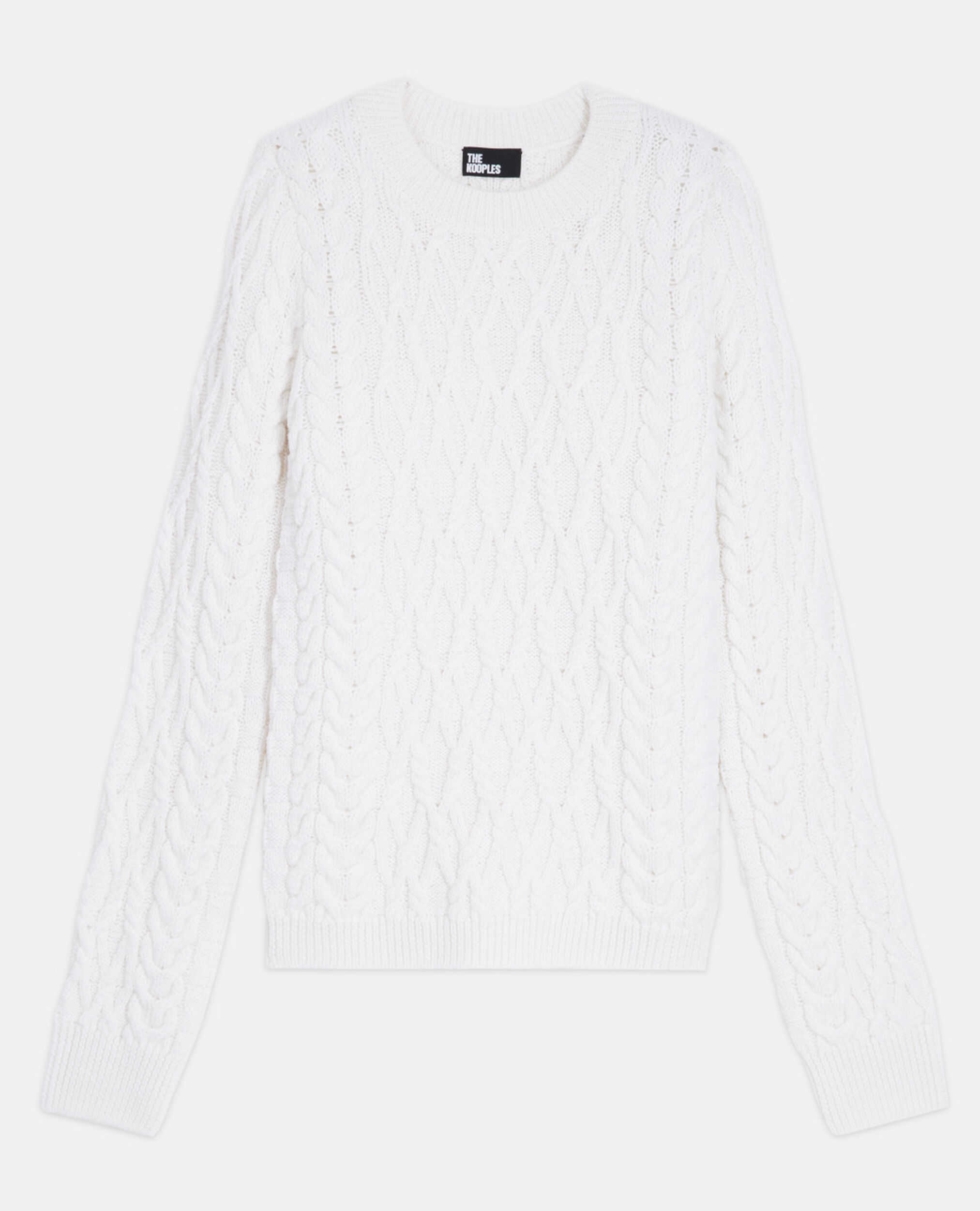 Jersey lana blanco crudo, WHITE, hi-res image number null