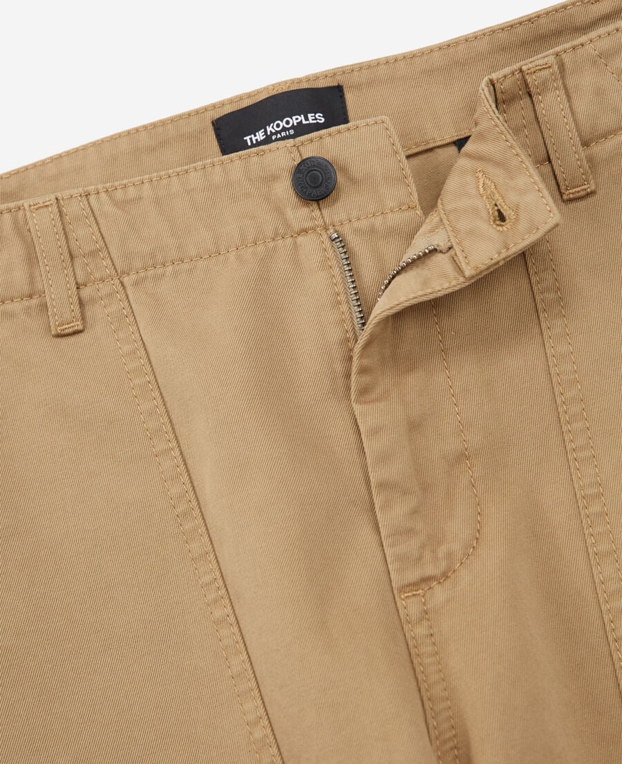 The Kooples MEN BEIGE khaki cotton chino pants with pockets