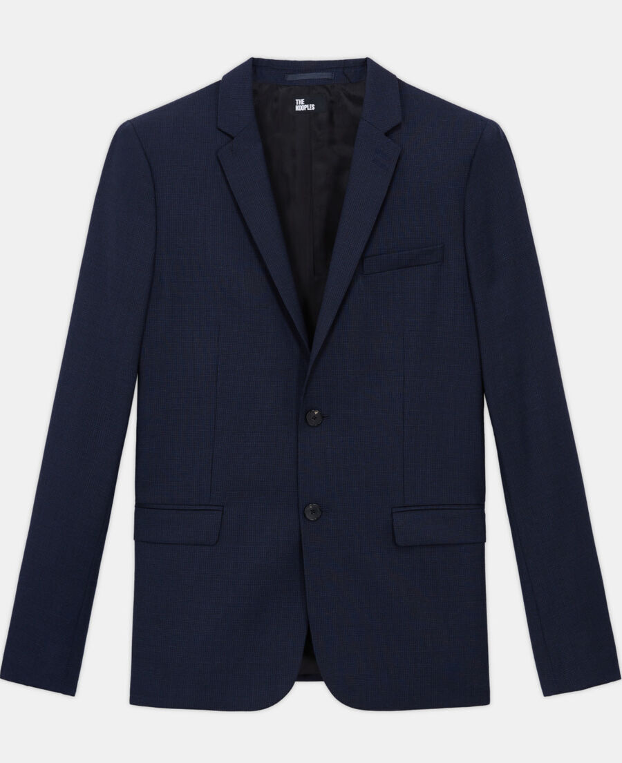 navy blue wool suit jacket