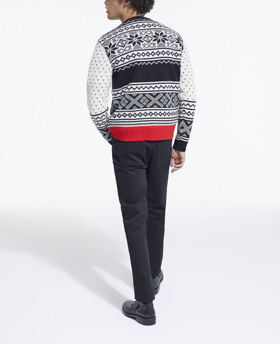 patterned wool sweater
