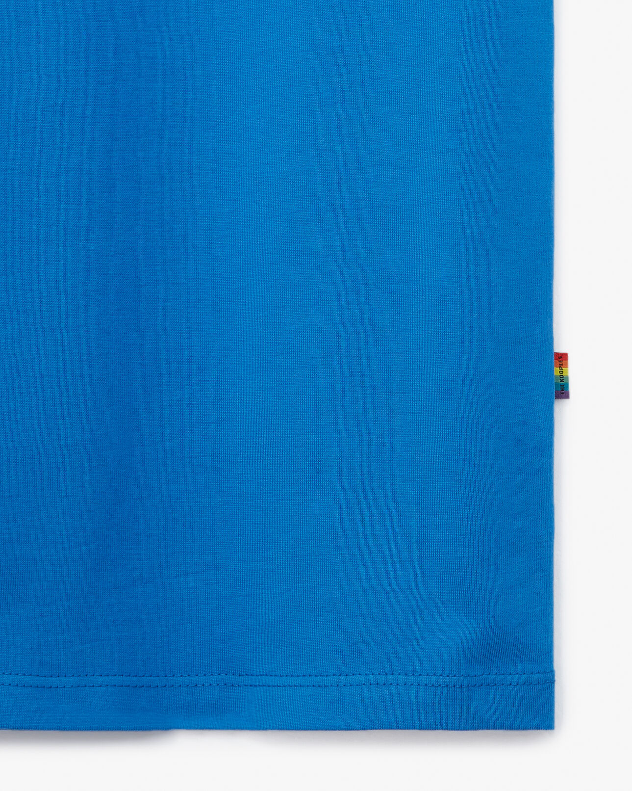 The Kooples MEN BLUE blue cotton t-shirt with tone-on-tone embroidery
