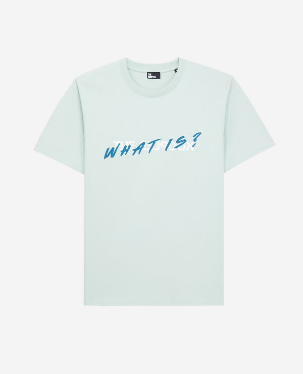 grünes t-shirt „what is“