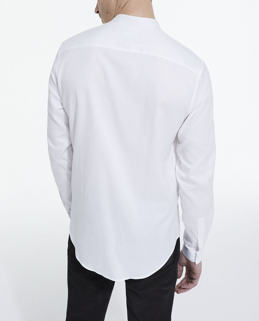The Kooples HOMME WHITE chemise col officier en coton blanc