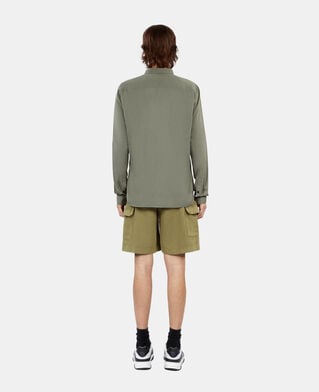 The Kooples H WOOD KAKI green cotton voile shirt