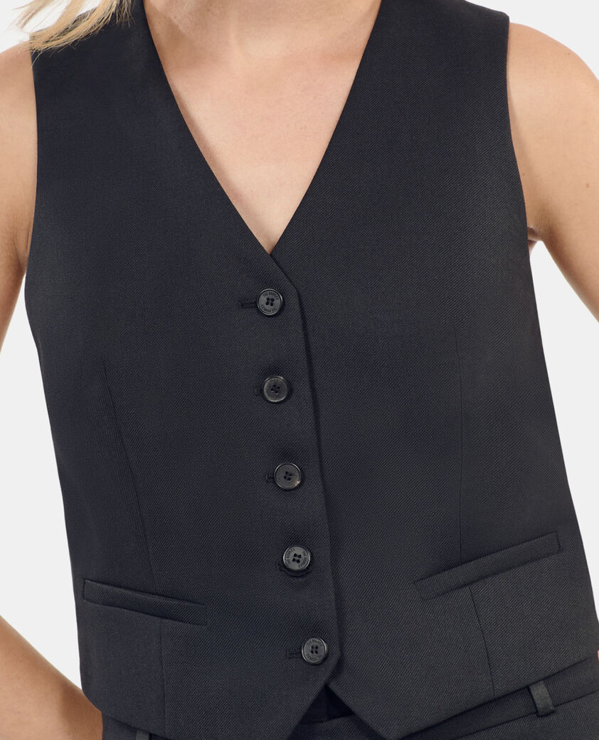 The Kooples FEMME BLACK gilet en laine noir