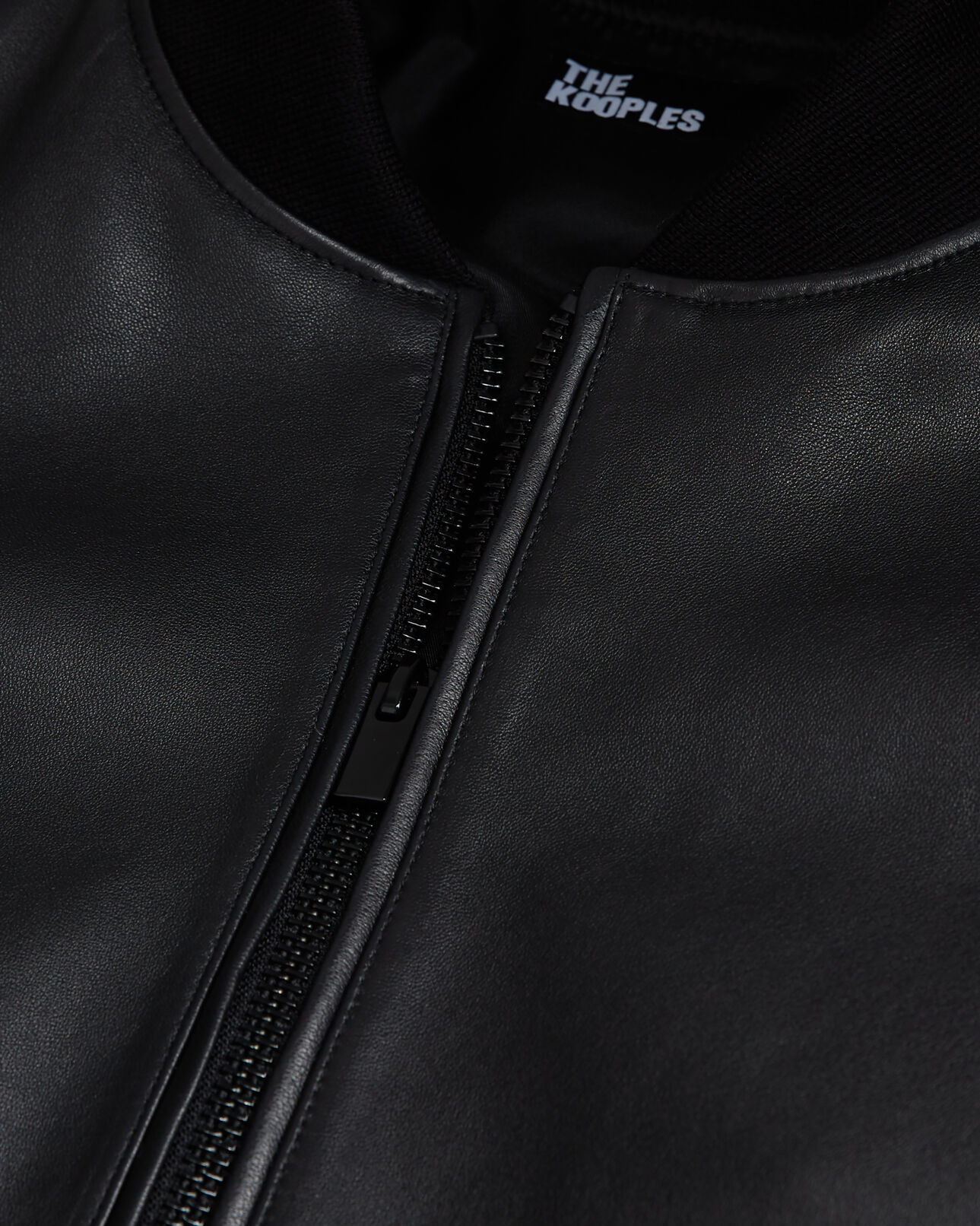 The Kooples MEN BLACK black leather jacket