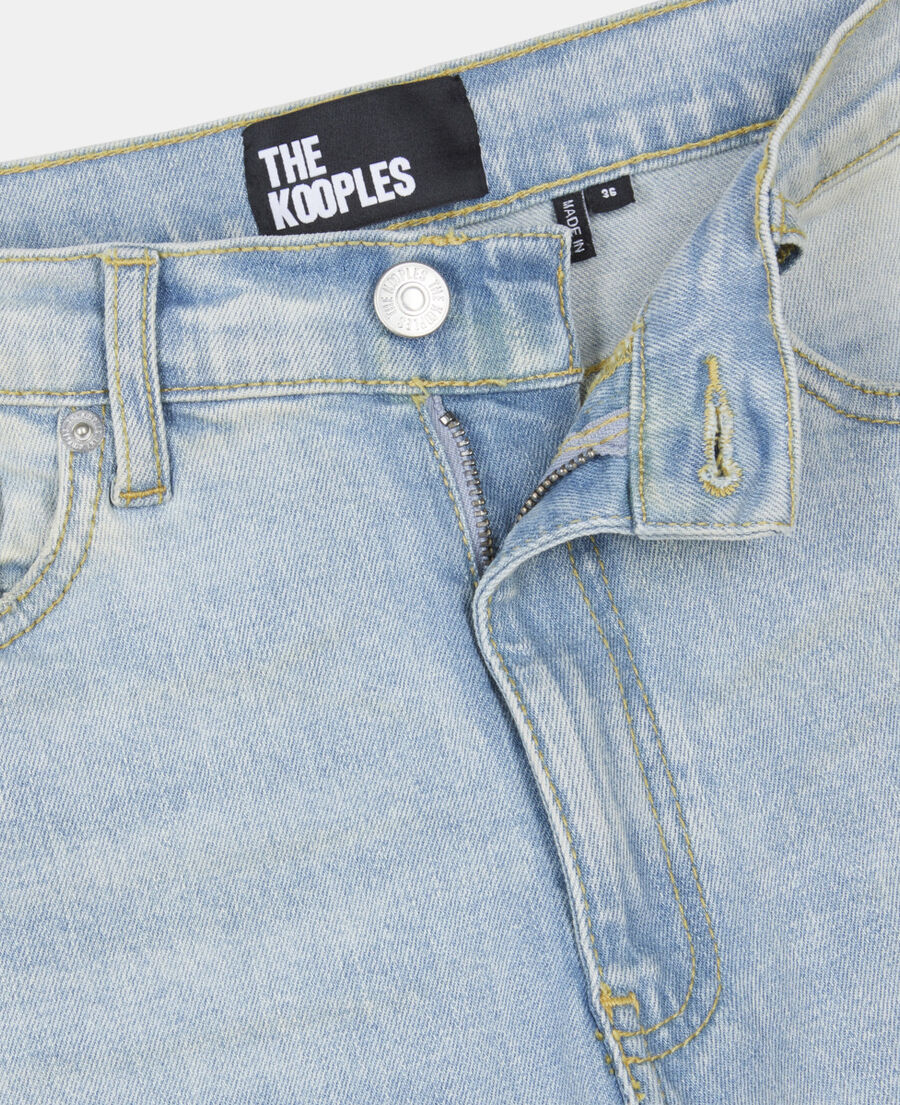 The Kooples F BLUE BLEACHED / NAVY slim light blue jeans