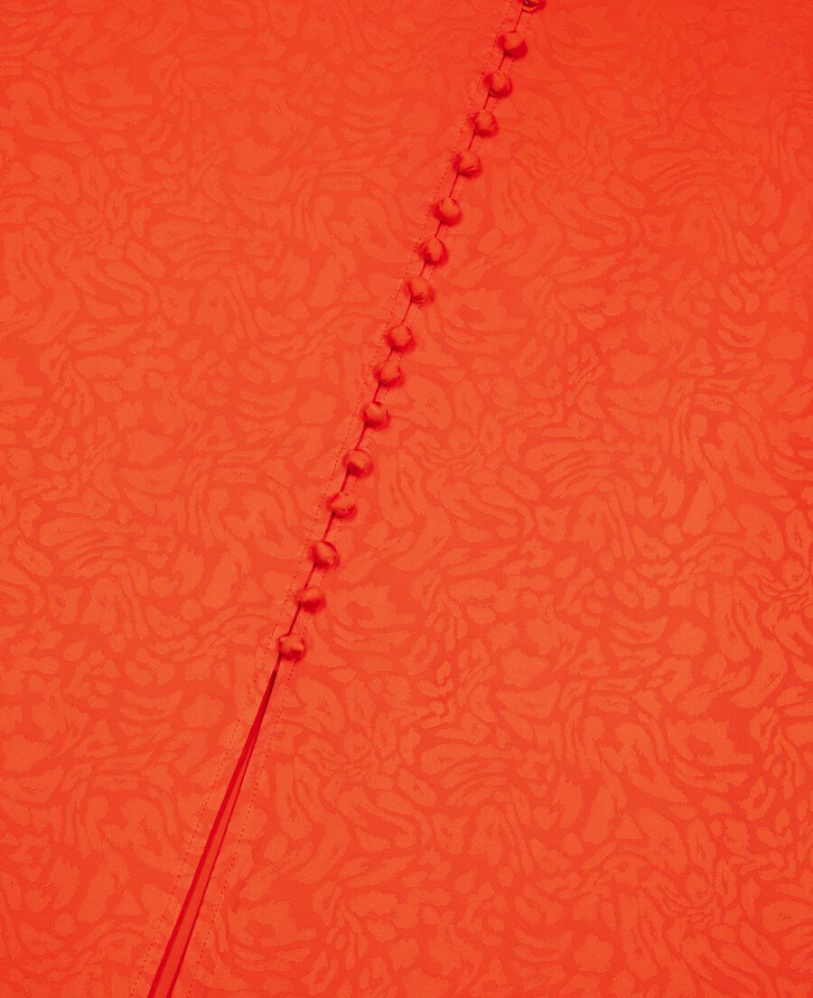 The Kooples WOMEN ORANGE RED long skirt in orange jacquard