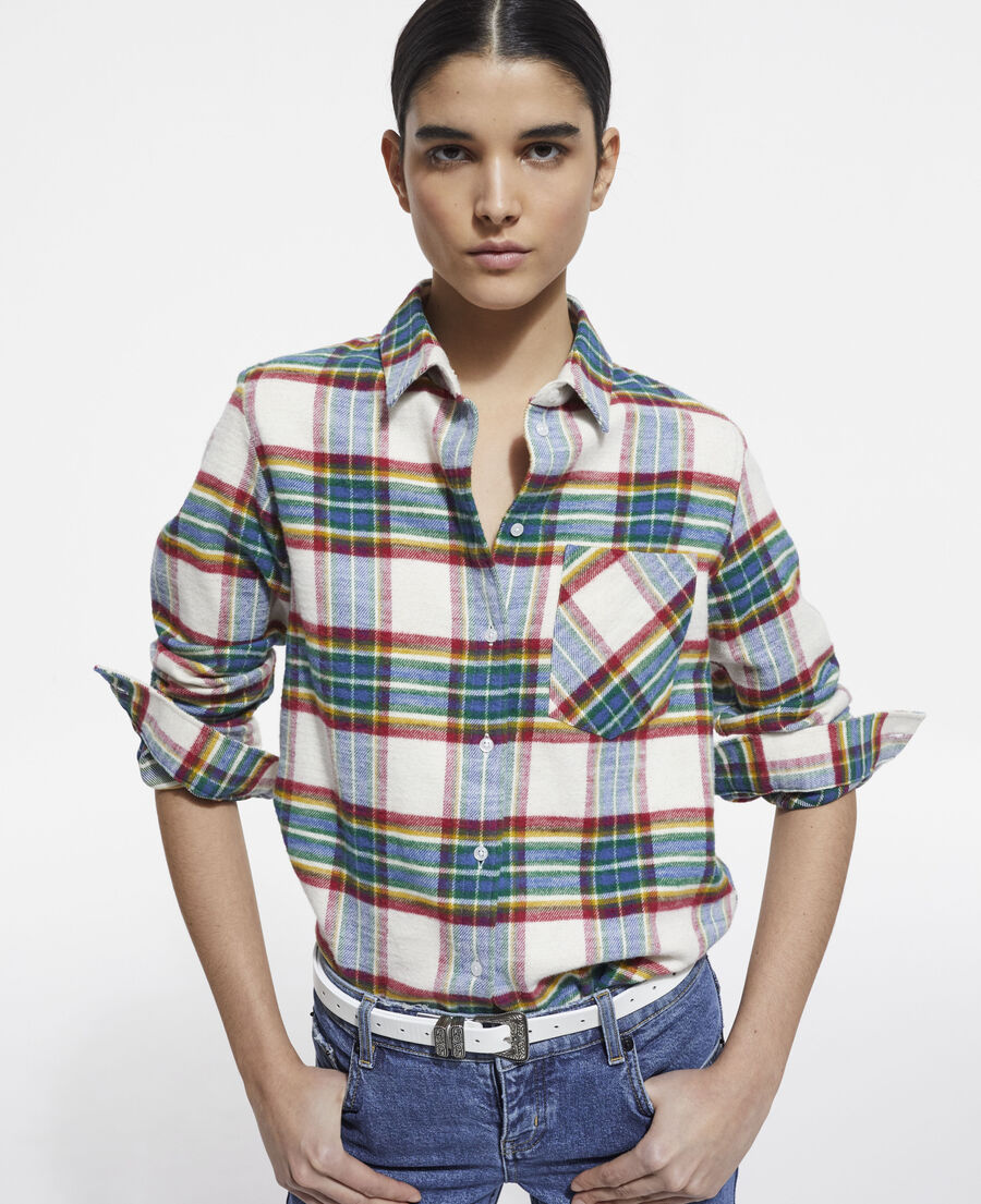overshirt with check motif