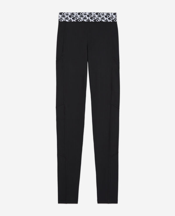Technical leggings with black logo