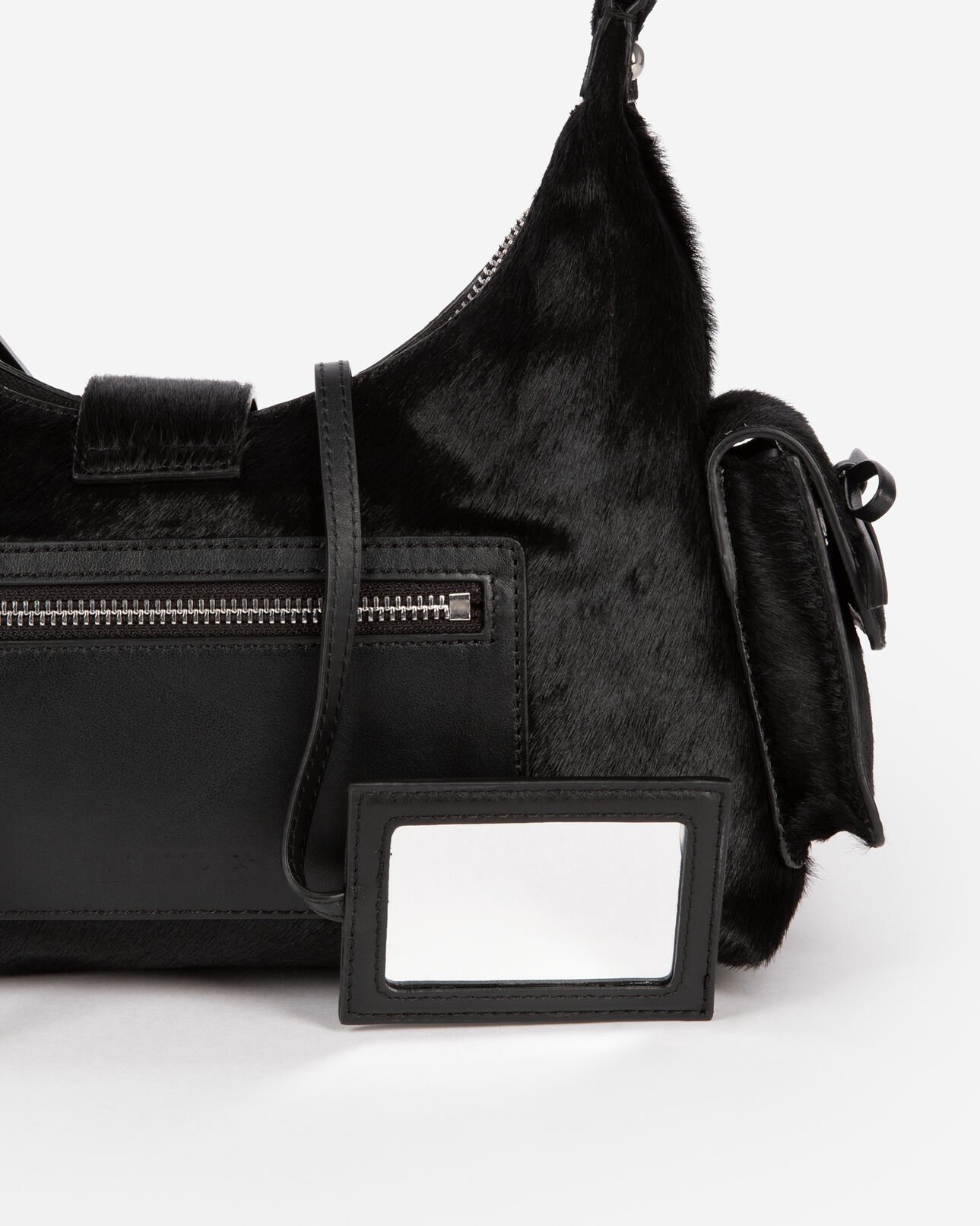 The Kooples FEMME BLACK sac amelia en effet poulain noir
