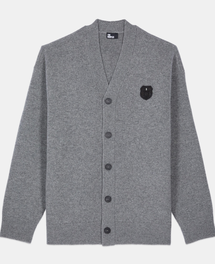 The Kooples H MIDDLE GREY MEL grey wool cardigan