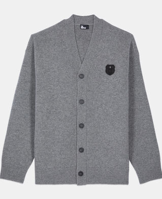 The Kooples H MIDDLE GREY MEL grey wool cardigan