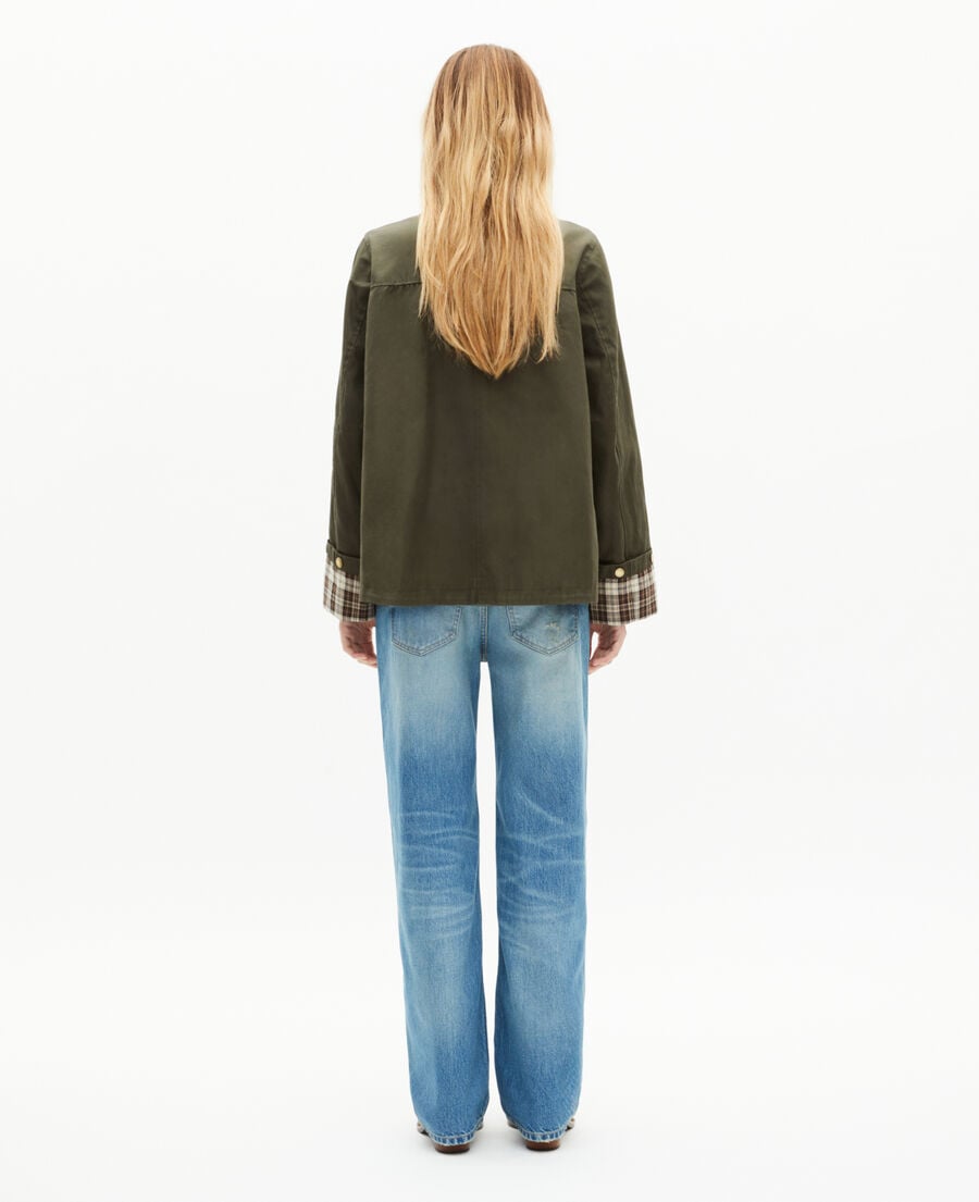 The Kooples WOMEN KAKI khaki cotton jacket