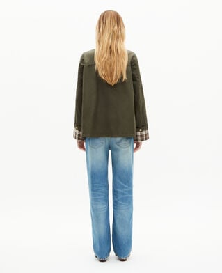 The Kooples WOMEN KAKI khaki cotton jacket