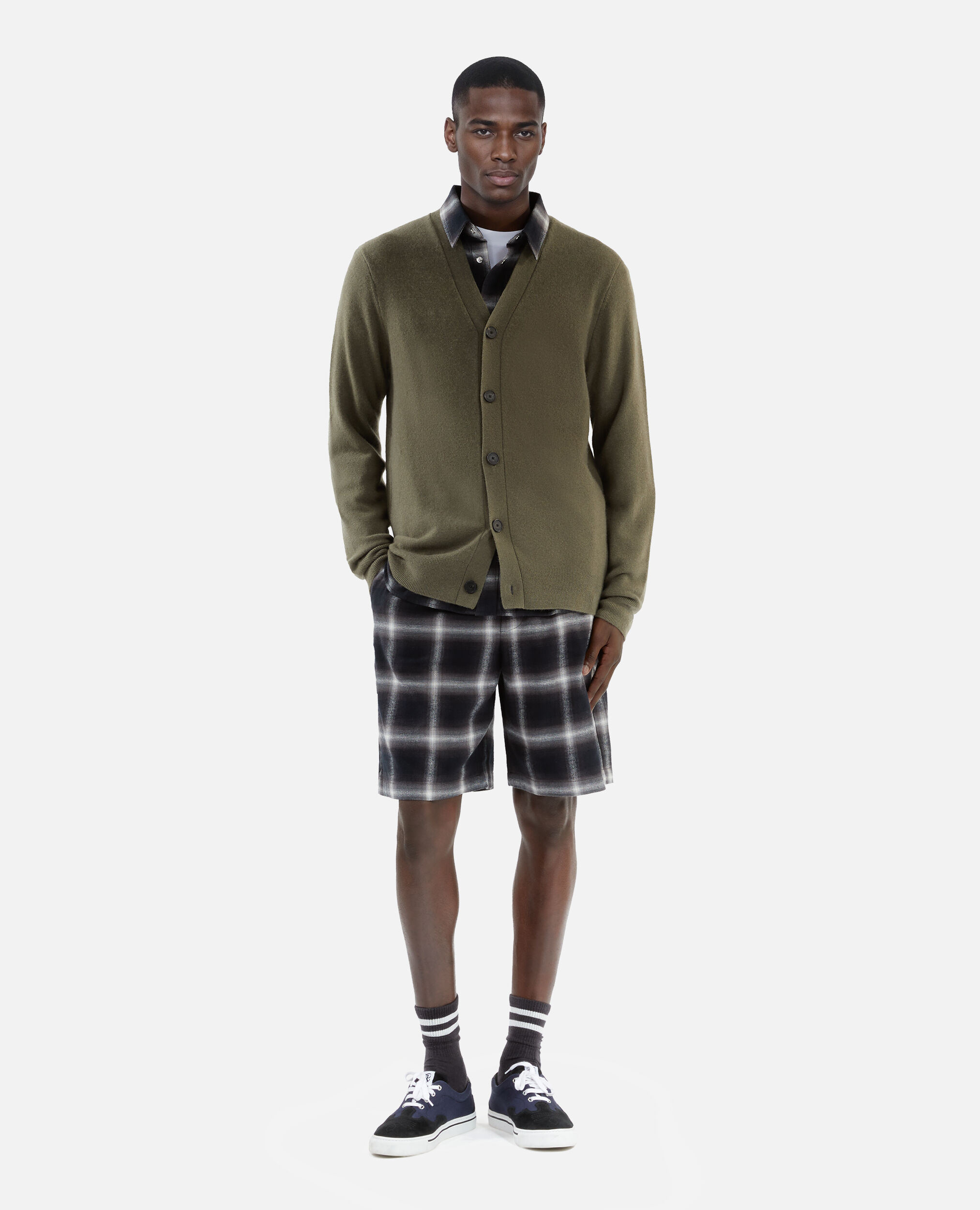 Cardigan en cachemire kaki, OLIVE KAKI, hi-res image number null