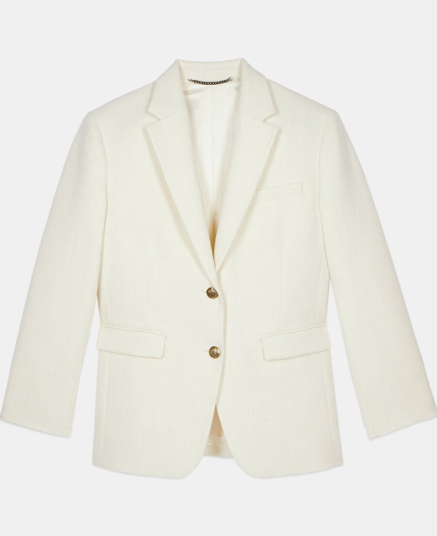 The Kooples WOMEN ECRU ecru suit jacket