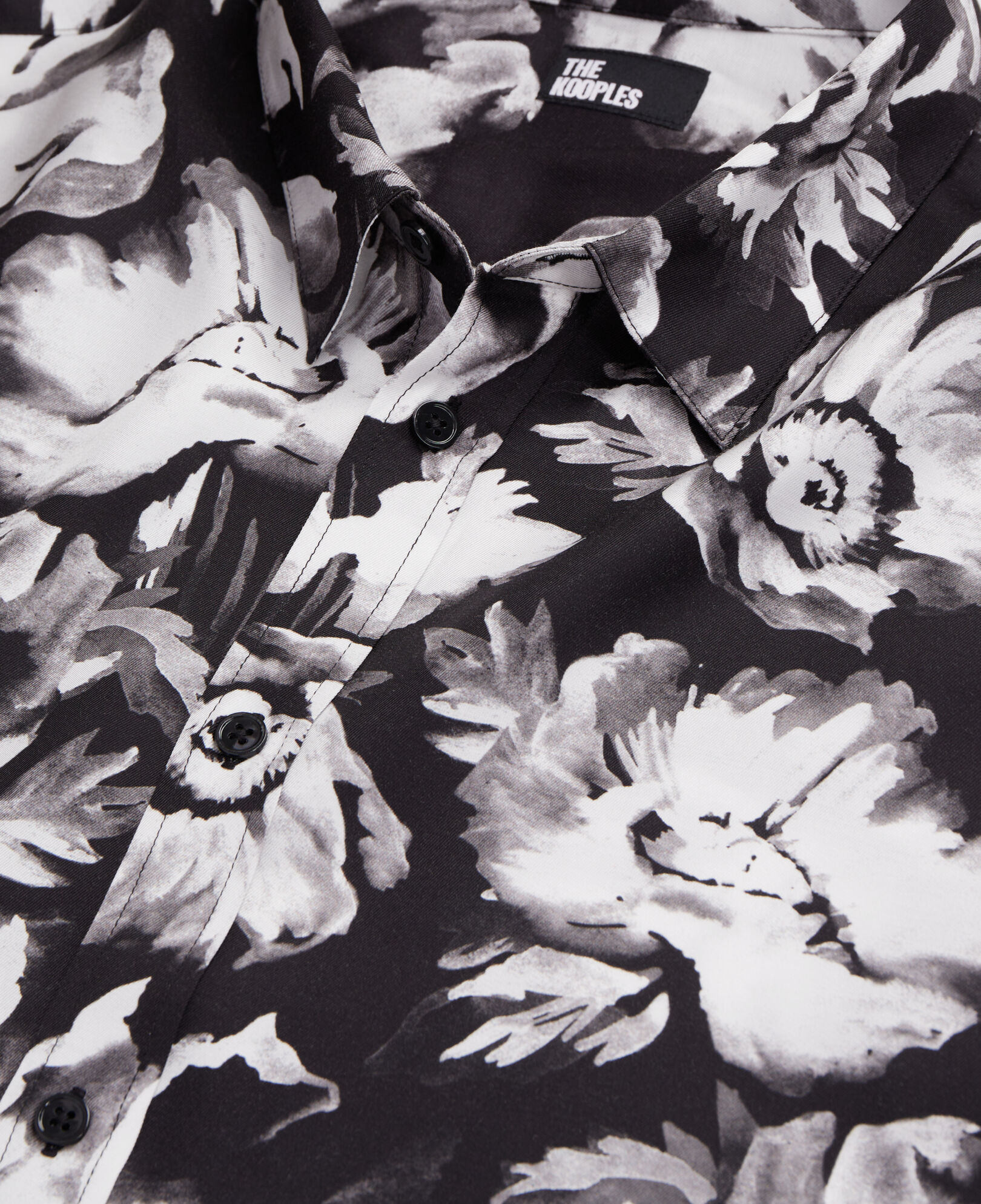 The Kooples HOMBRE BLACK WHITE camisa estampada